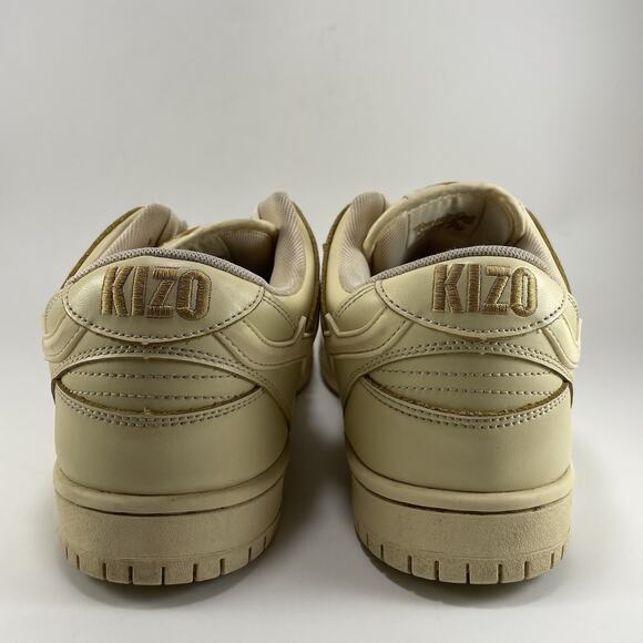 Kizo Kicks Leather Casual Sneakers Mens Size 10.5 “Coffee” Tan Rose Flower - Picture 4 of 9